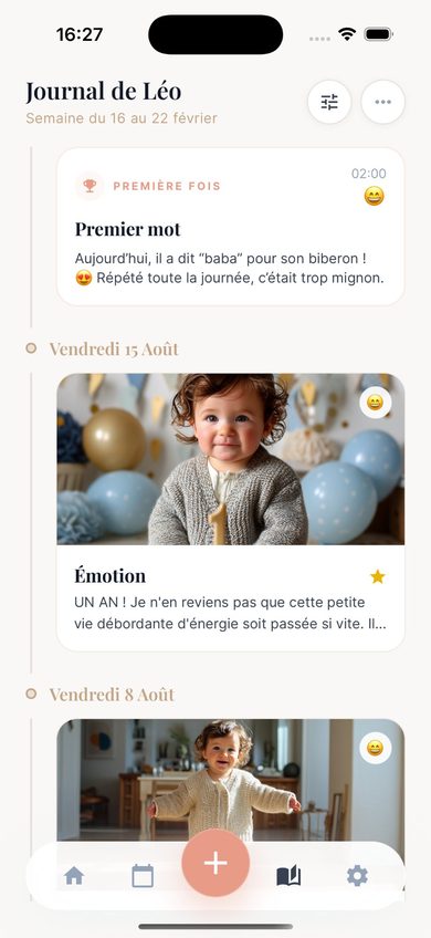 Journal chronologique des souvenirs dans Ellyo